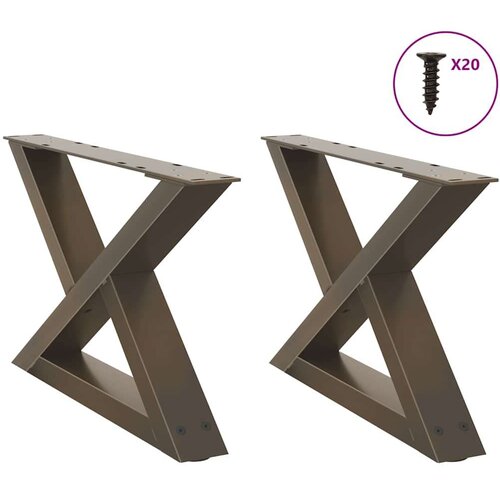  Noge za stolić za kavu 2 kom Prirodni čelik 50x(30-31 3) cm Slike