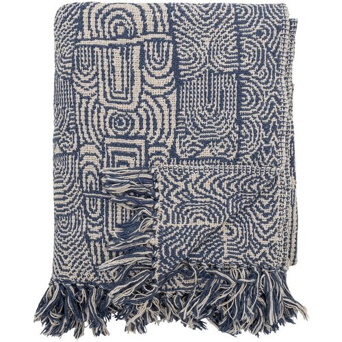 Bloomingville Plava deka od mje&amp;scaron;avine pamuka 130x160 cm Bresso &amp;ndash; Slike