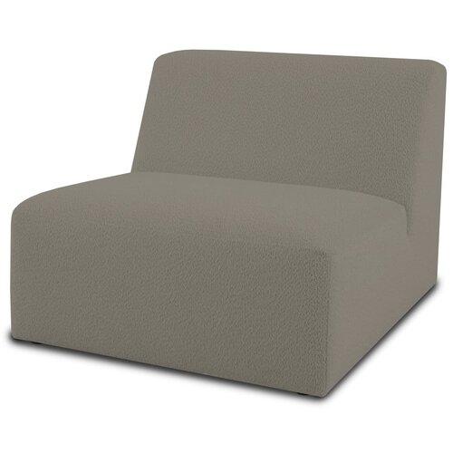 Scandic Svetlo rjav modul za sedežno garnituro iz tkanine boucl&amp;eacute; (sredinski modul) Roxy &amp;ndash; Slike