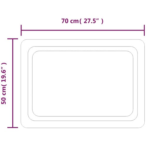  LED kupaonsko ogledalo 70x50 cm Slike