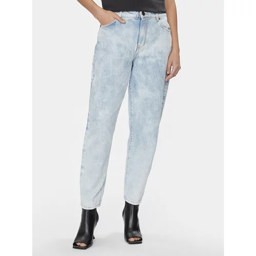 Pinko Jeans hlače Maddie 100379 A1MS Modra Mom Fit