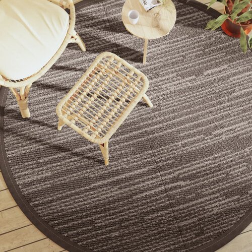 vidaXL Zunanja preproga rjava Ø200 cm PP Cene