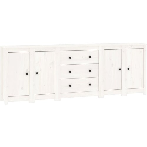 Maison Chic Komoda - Predalnik bela 230x35x80 cm trdna borovina, (21716528) Slike