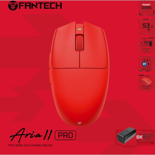  Mis Wireless Gaming Fantech XD7V2P Aria II PRO crveni Cene