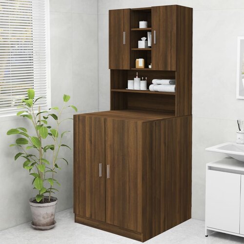 VidaXL omara za pralni stroj rjavi hrast 70,5x25,5x90 cm Slike