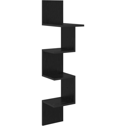 vidaXL Stenska polica Montaža za steno Črni hrast 32 x 21 x 107 cm, (5000307366) Cene