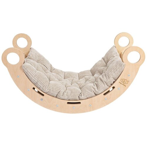 MeowBaby ljuljačka od bež/prirodnog borovog drva 39x75x38 cm montessori Cijene