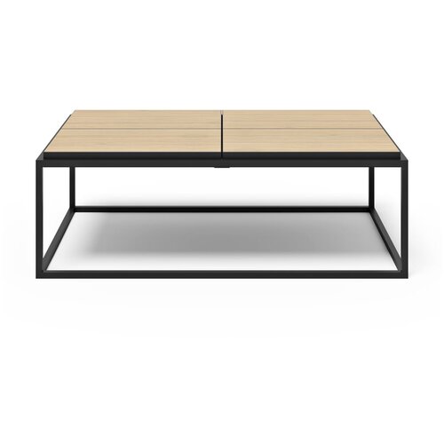TemaHome Crni/u prirodnoj boji stolić za kavu s pločom stola u dekoru hrasta 75x120 cm Douro – Cene