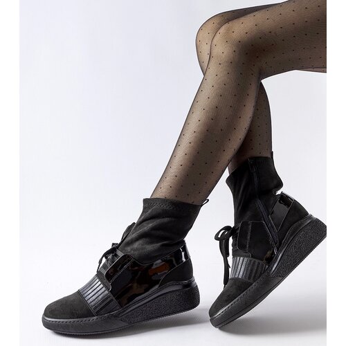 Gemre Black wedge sock boots Spoleto Cene