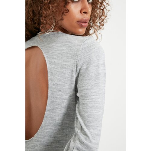 Trendyol Gray Back Detailed Knitwear Dress Cene