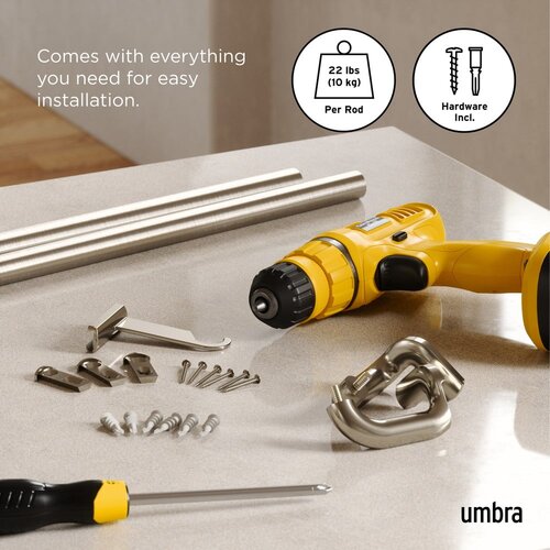 Umbra Jeklena karnisa 76 - 213 cm z nastavljivo dolžino Twilight &amp;ndash; Slike