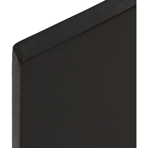  Zidna polica tamnosmeđa 80x10x2 cm od obrađene hrastovine Slike