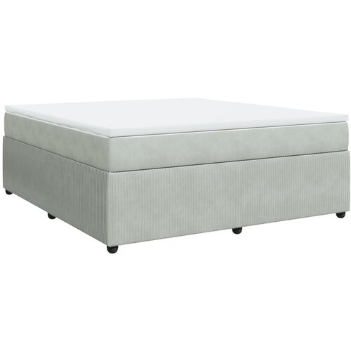 VidaXL Box spring postelja z vzmetnico svetlo siva 180x200 cm žamet, (21306226) Slike