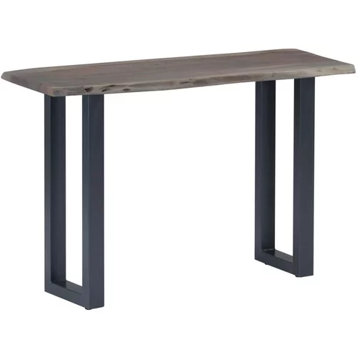  Konzolna mizica trakacijev les in železo 115x35x76 cm siva