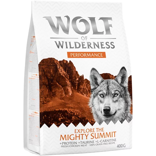 Wolf of Wilderness Probno pakiranje! suha hrana za pse - Explore The Mighty Summit- Performance (400 g)