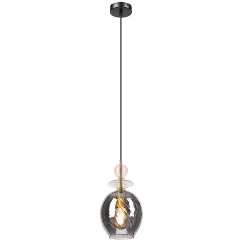  Luster na sajli VELLO 1xE27/15W/230V crna/zadimljeno roze/bež/crna Slike