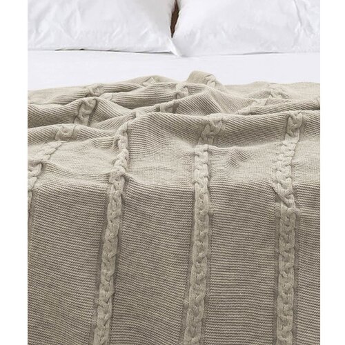 Oyo Concept Bež bombažno pregrinjalo za enojno posteljo 150x200 cm Trenza &amp;ndash; Oyo Concept Slike