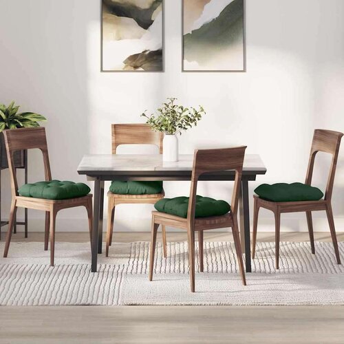 vidaXL jastučići za sjedenje 4 pcs tamnozelena 45 x 45 cm Cijene