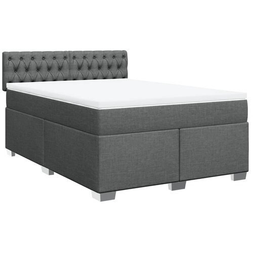 Maison Chic Box spring postelja - Vzmetna postelja z vzmetnico temno siva 140x200 cm blago SL24285, (21890493) Cene