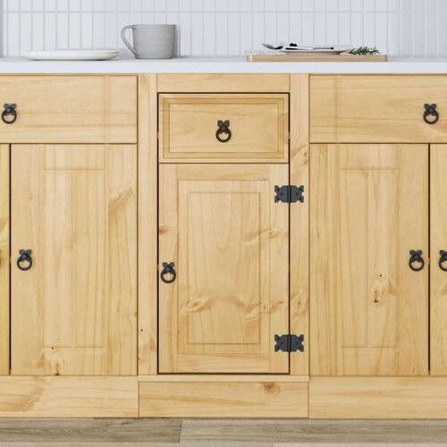  Cabinet s ladicama Med 40 x 46 x 81 5 cm Čvrsto borovo drvo Slike