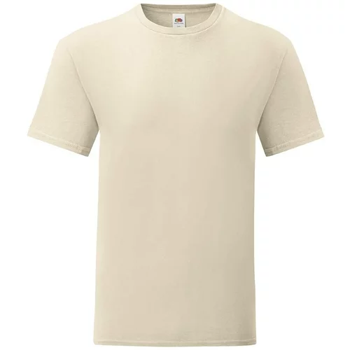 Fruit Of The Loom Beige men's t-shirt with combed cotton Iconic sleeve