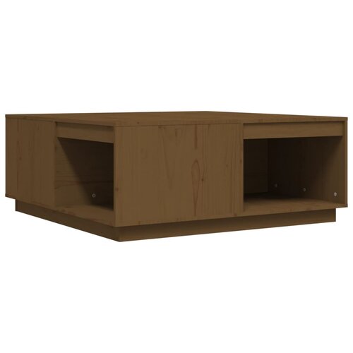 Maison Chic Klubska mizica - kavna mizica - Nizka mizica medeno rjava 100x101x40,5 cm trdna borovina, (21754108) Cene