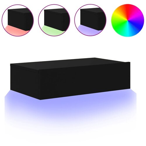 VidaXL TV omarica z LED lučkami črna 60x35x15,5 cm, (21227359) Slike