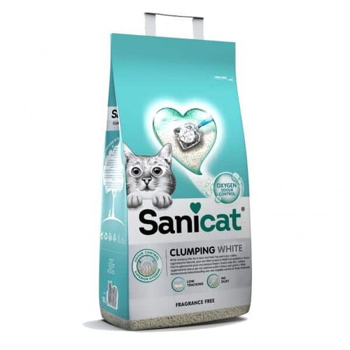 Sanicat posip za mačke clumping white 8 l Cene