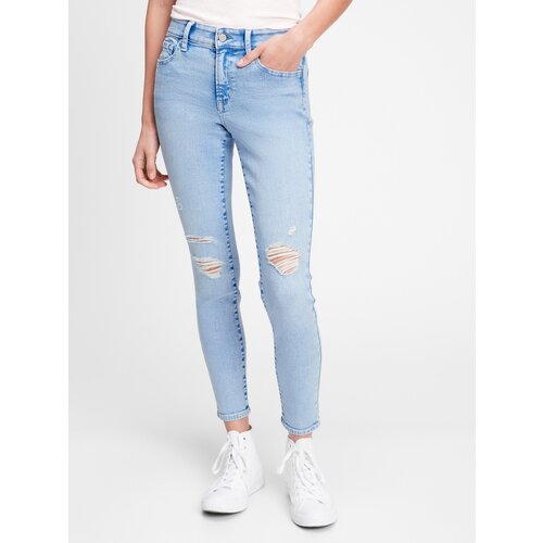GAP Jeans Mid Rise Distressed Universal Legging Jeans with Washwell - Women's Cene