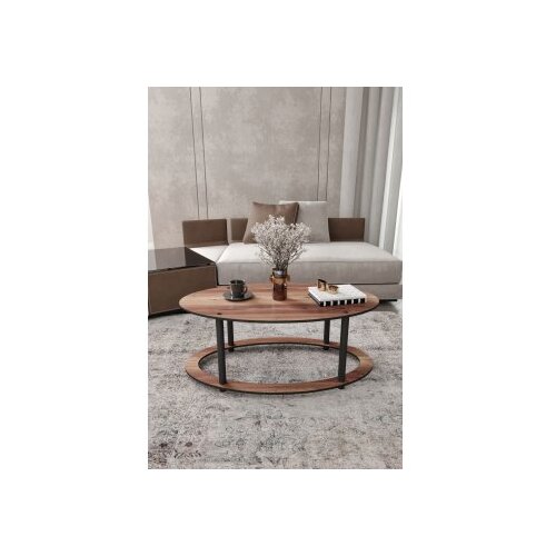 Hanah home sto za dnevnu sobu hole ellipse walnut Cene