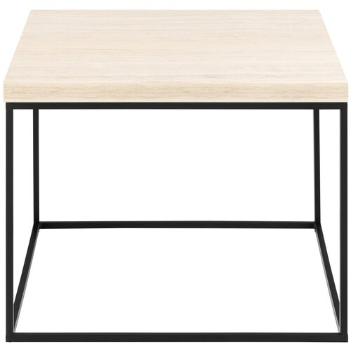 Actona Bež mizica z mizno plo&amp;scaron;čo v marmornem dekorju 60x60 cm Barossa &amp;ndash; Slike