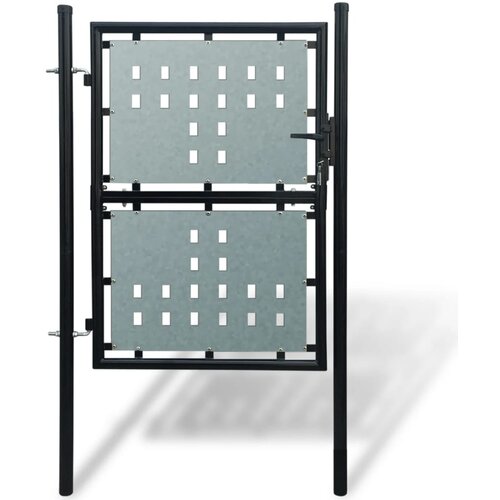 vidaXL enojna ograjna vrata 100x200 cm črna Cene