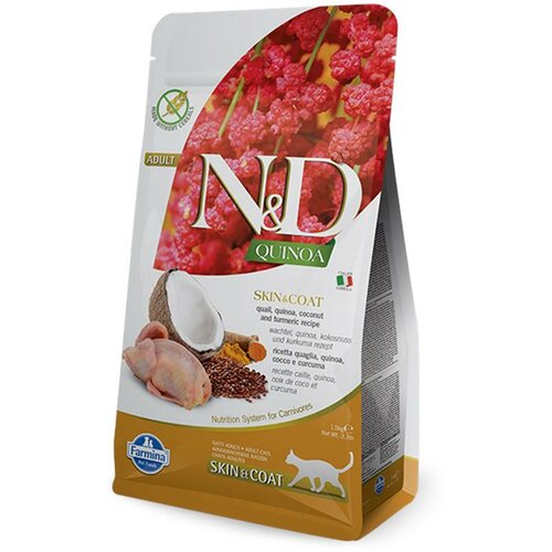 N&d suva hrana za mačke namenjena negovanju kože i dlake - prepelica i kokos 1.5kg Cene