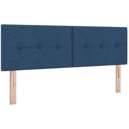  Podesivi krevet s madracem s uzglavljem 2 kom. Plava Tkanina - Plava 160 x 200 cm Pro&amp;scaron;iveno gumbima Slike