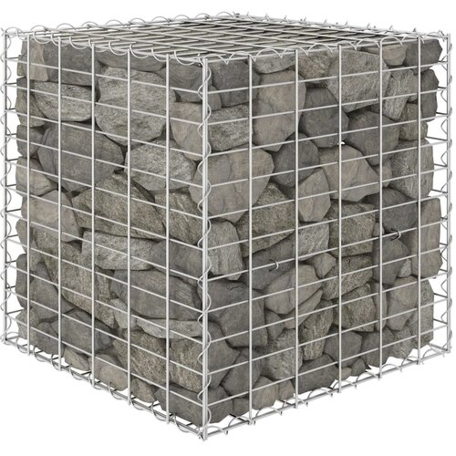 vidaXL Kockasta visoka greda gabion iz jeklene žice 60x60x60 cm Cene