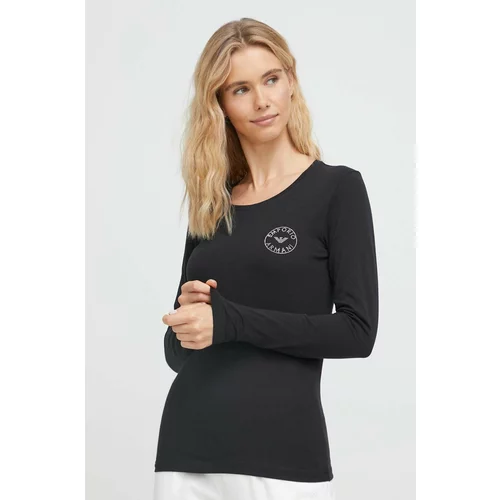 Emporio Armani Underwear Homewear majica dugih rukava boja: crna
