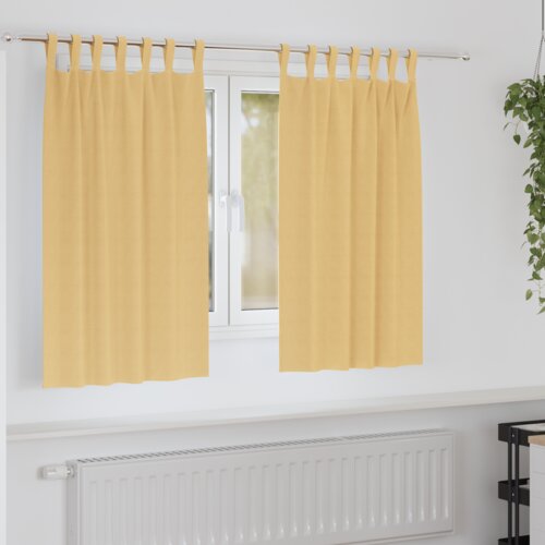 vidaXL Zavjese za zamračivanje 2 pcs Bež 140 x 140 cm Poliester Cene