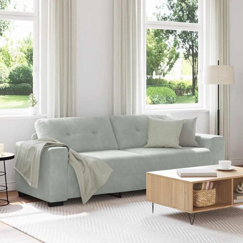  Trosjed Sofa Svijetlosiva 220x78x80 cm Baršun Cene