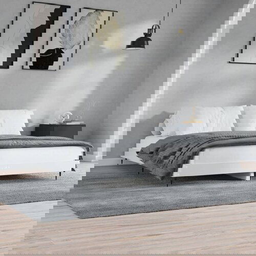 vidaXL Okvir za krevet bijeli 150x200 cm konstruirano drvo Cijene