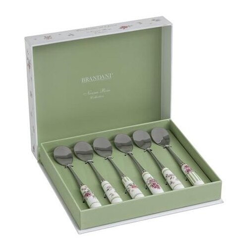 Brandani set s 6 žlica s keramičkom dr&amp;scaron;kom nonna rosa Slike