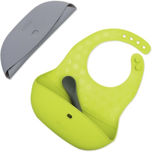 BBL&amp;Uuml;V P&amp;ouml;ket podbradnik sa žličicom Grey/Lime 2 kom Slike