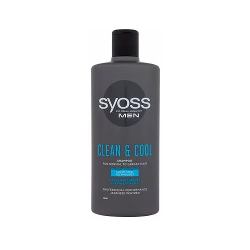Syoss Men Clean & Cool osvežujoč šampon 440 ml za moške