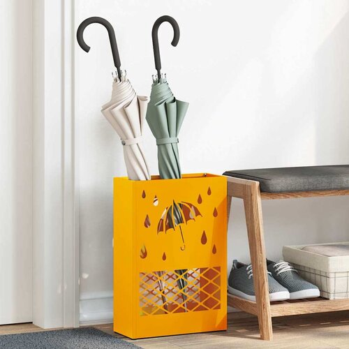  Stalak za ki&scaron;obran žuta boja senfa 28 x 12 x 41 cm Čelik Cijene