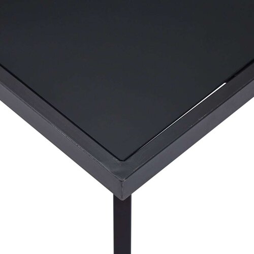 vidaXL Blagovaonski stol crni 120 x 60 x 75 cm od kaljenog stakla Cene
