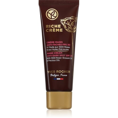 Yves Rocher Riche Cr&amp;eacute;me krema za roke proti pigmentnim madežem SPF 30 50 ml Slike