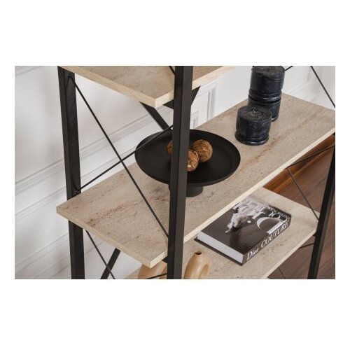 Hanah home polica za knjige elysian travertine black Slike