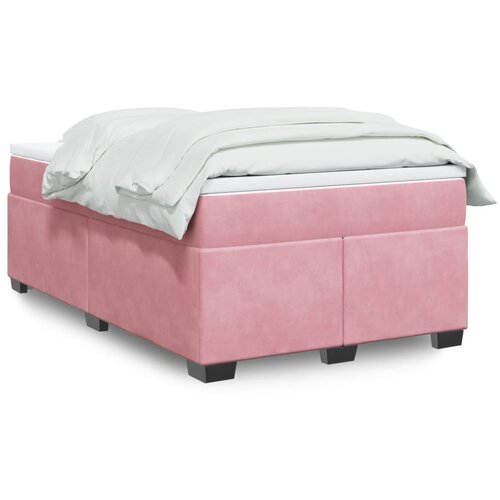  The Living Store Box spring postelja z vzmetnico roza 120x200 cm žamet - Box Spring Postelja, (21457863) Slike