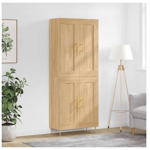 vidaXL Visoka komoda hrasta sonome 69 5x34x180cm od konstruiranog drva Cijene