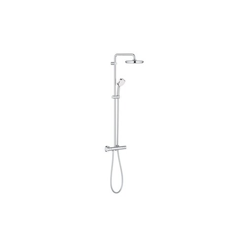 Grohe 27922001 Tempesta Cosmopolitan System 210 Chrome kompletni tuš sistem usponski sa termostatstkim mešačem i okruglim nadglavnim tušem Cene