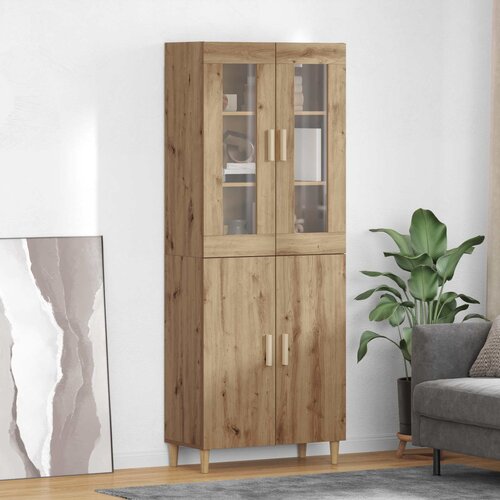 vidaXL Visok predalnik Umetni hrast 69,5 x 34 x 180 cm Cene